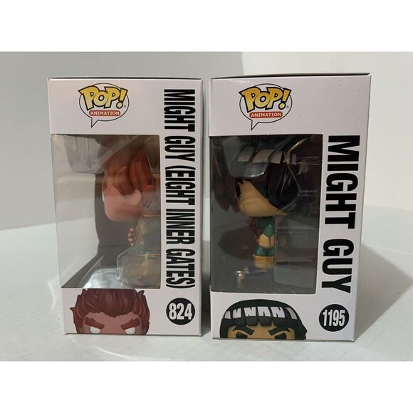 FUNKO POP! Naruto Shippuden MIGHT GUY Figures 1195 + 824 NEW Lot Of 2 Figures - Picture 2 of 6